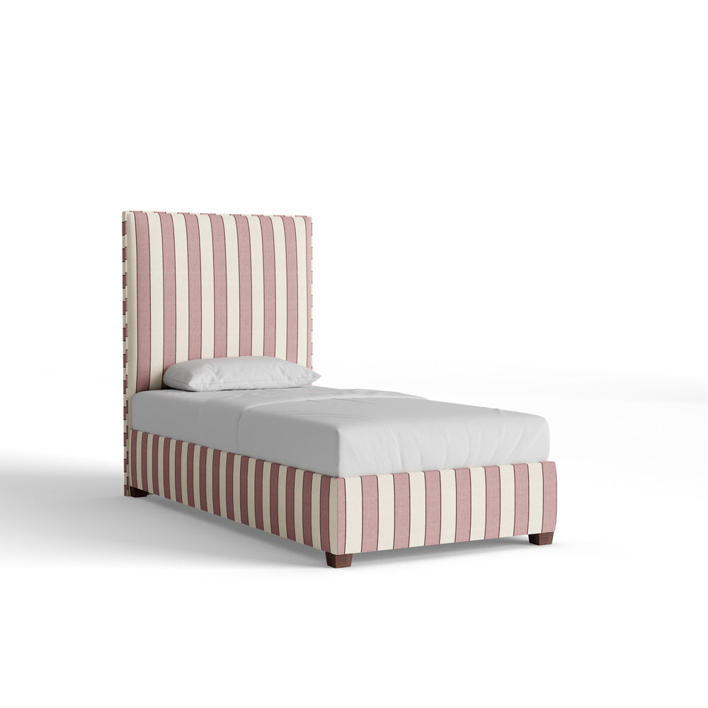 Twin florence rosewood custom on white background