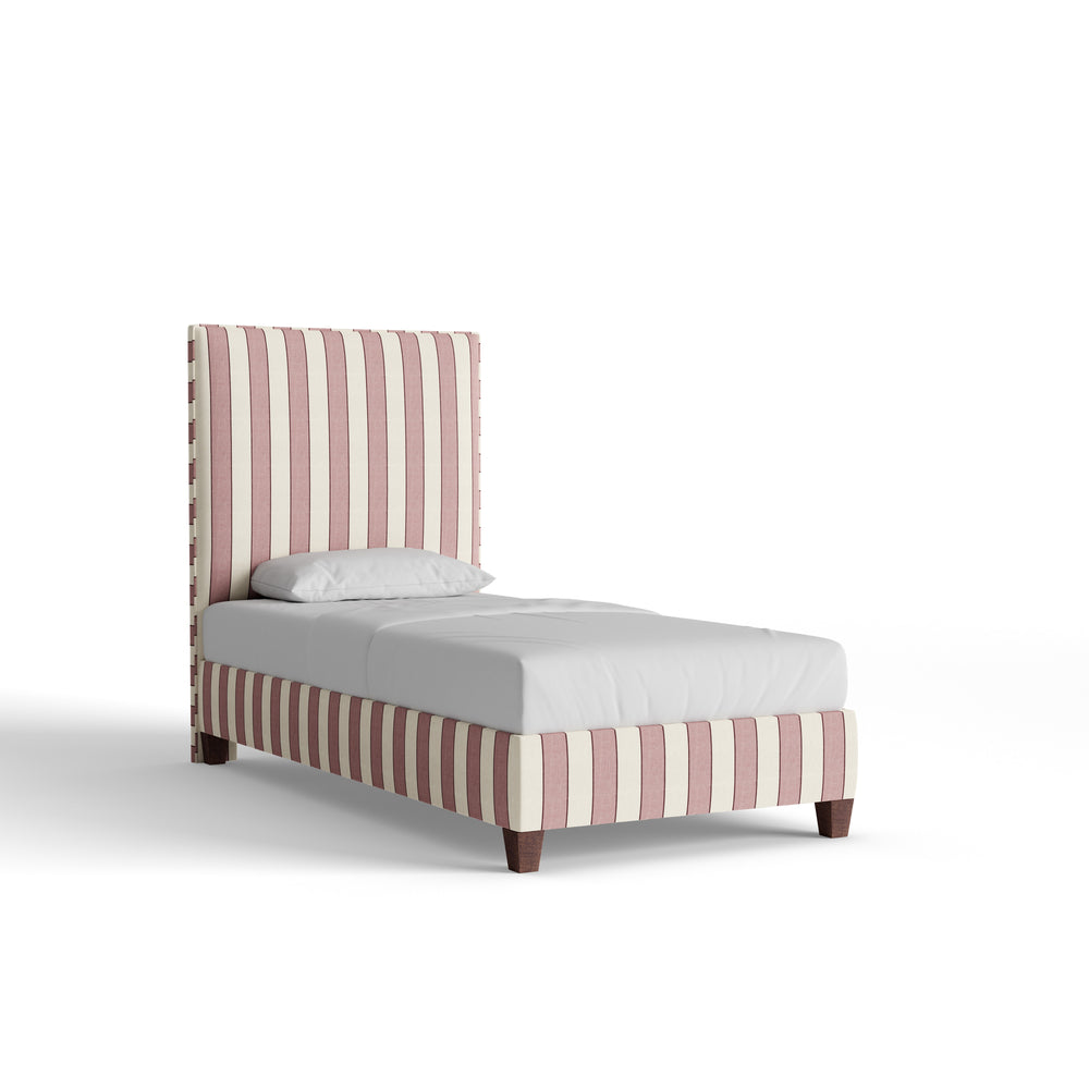 Twin florence rosewood custom on white background