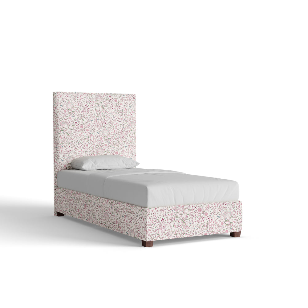 Twin ruby burgundy custom on white background