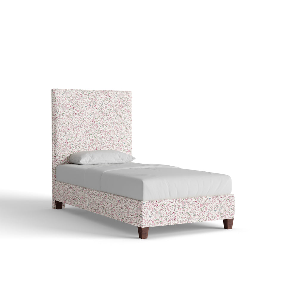 Twin ruby burgundy custom on white background