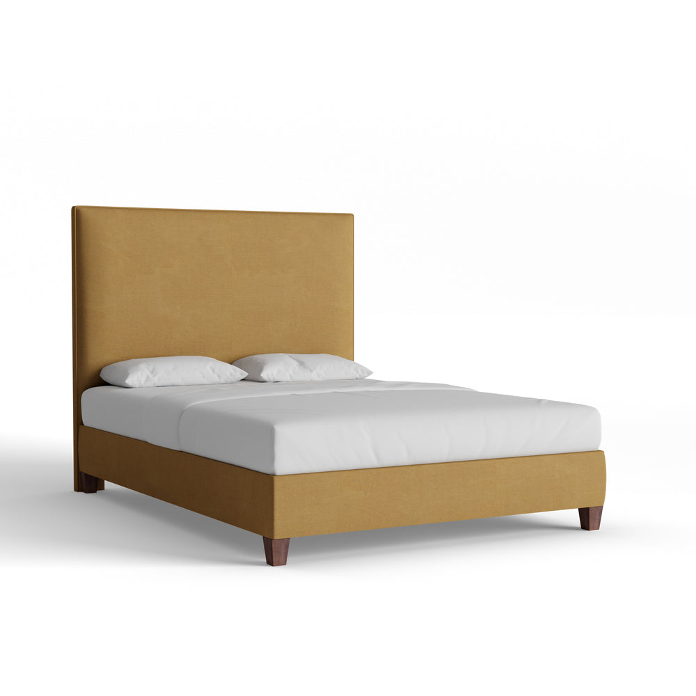 Queen camel velvet custom on white background