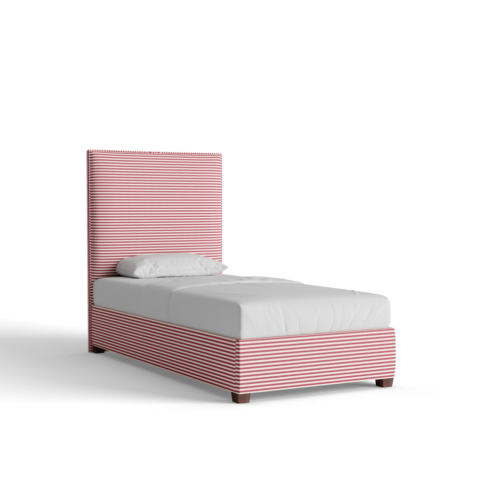 Twin louisa cranberry horizontal custom on white background