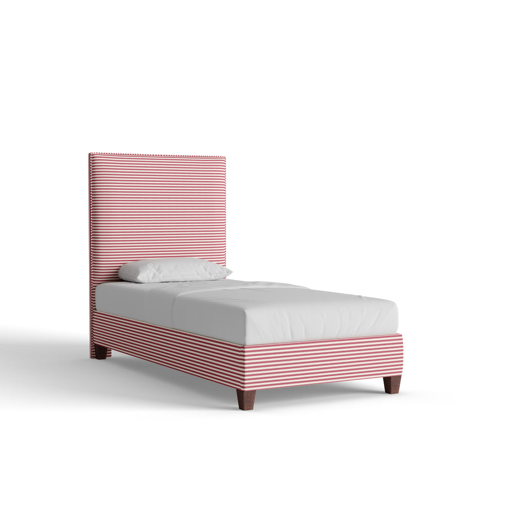 Twin louisa cranberry horizontal custom on white background