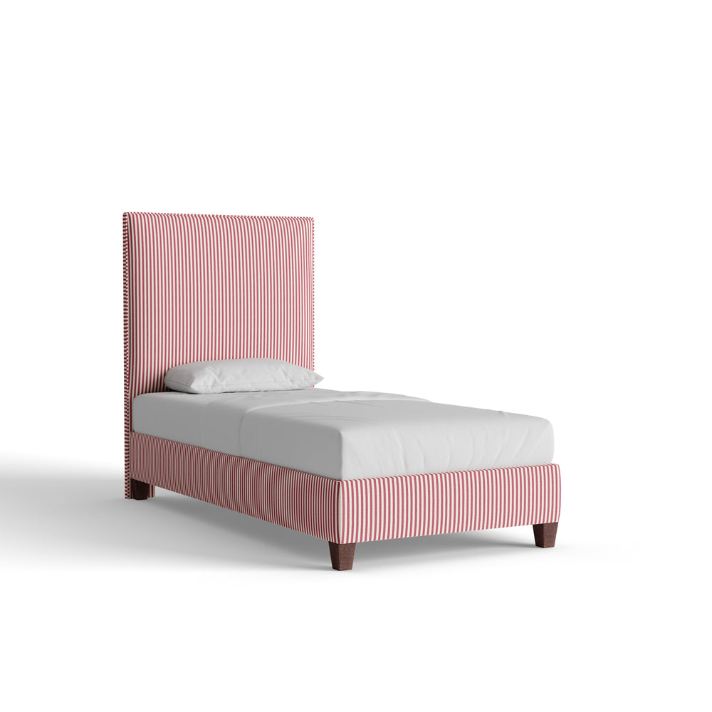 Twin louisa cranberry vertical custom on white background