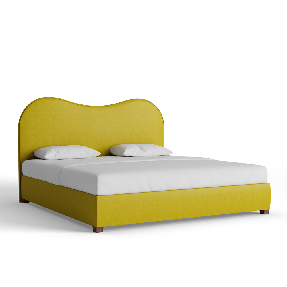 King citron velvet custom on white background