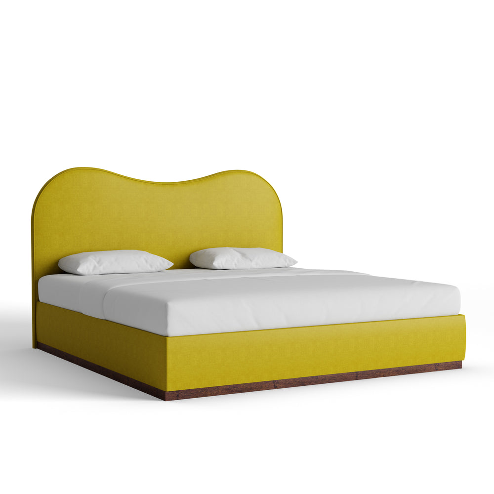 King citron velvet custom on white background