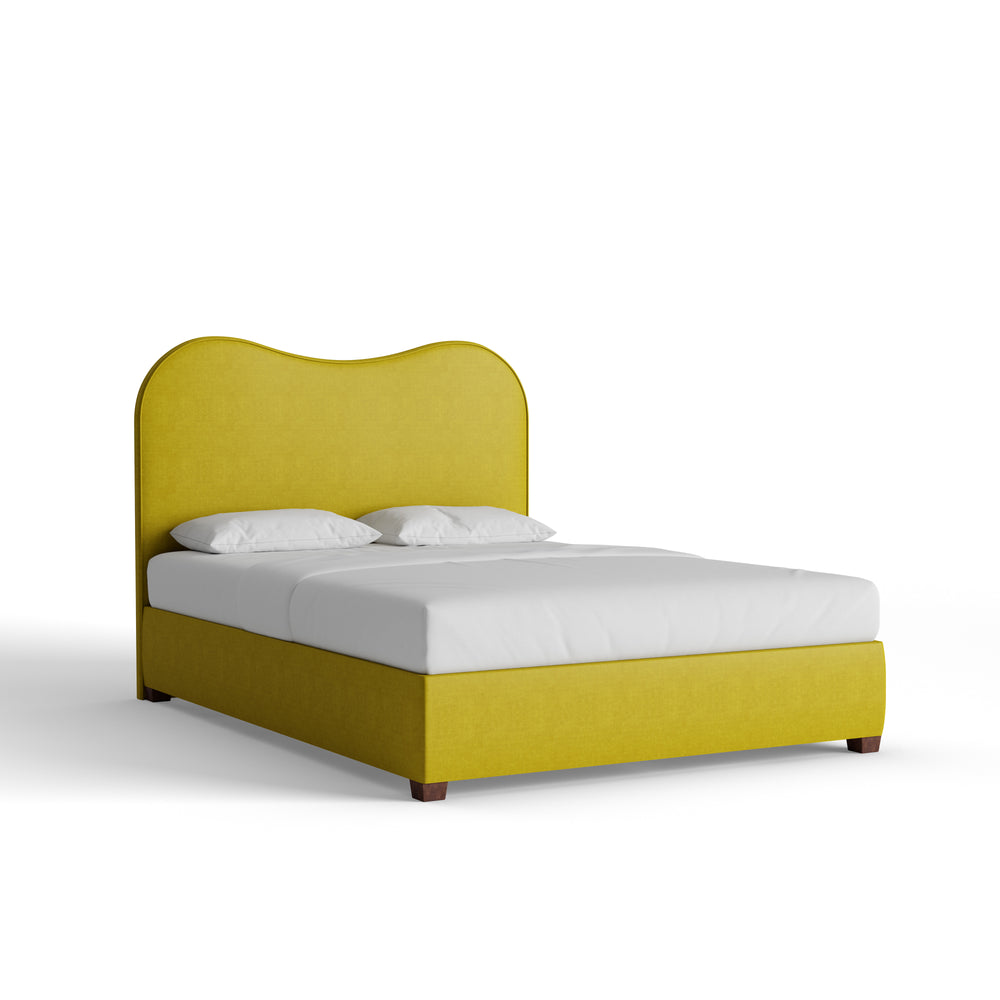 Queen citron velvet custom on white background