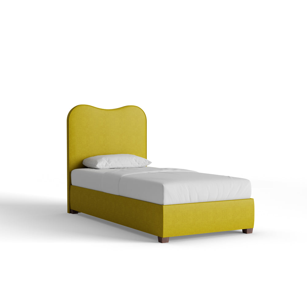Twin citron velvet custom on white background