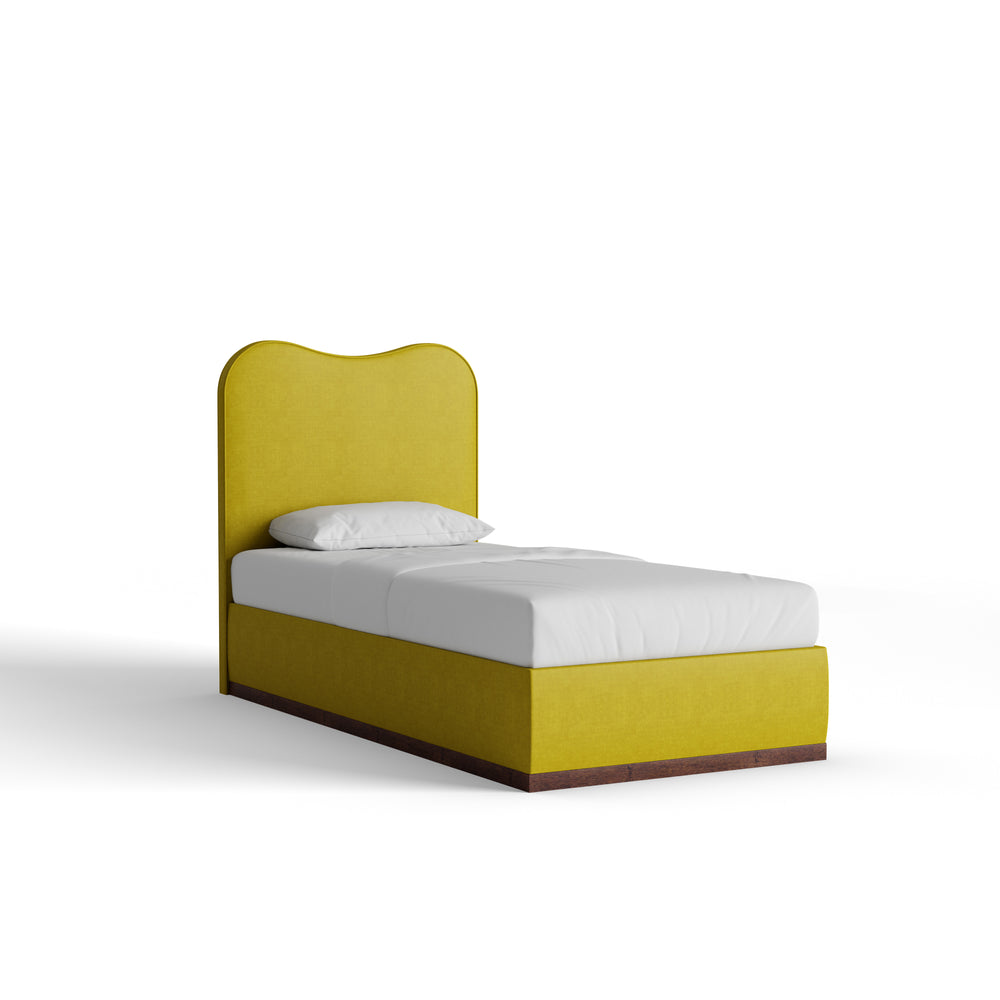 Twin citron velvet custom on white background