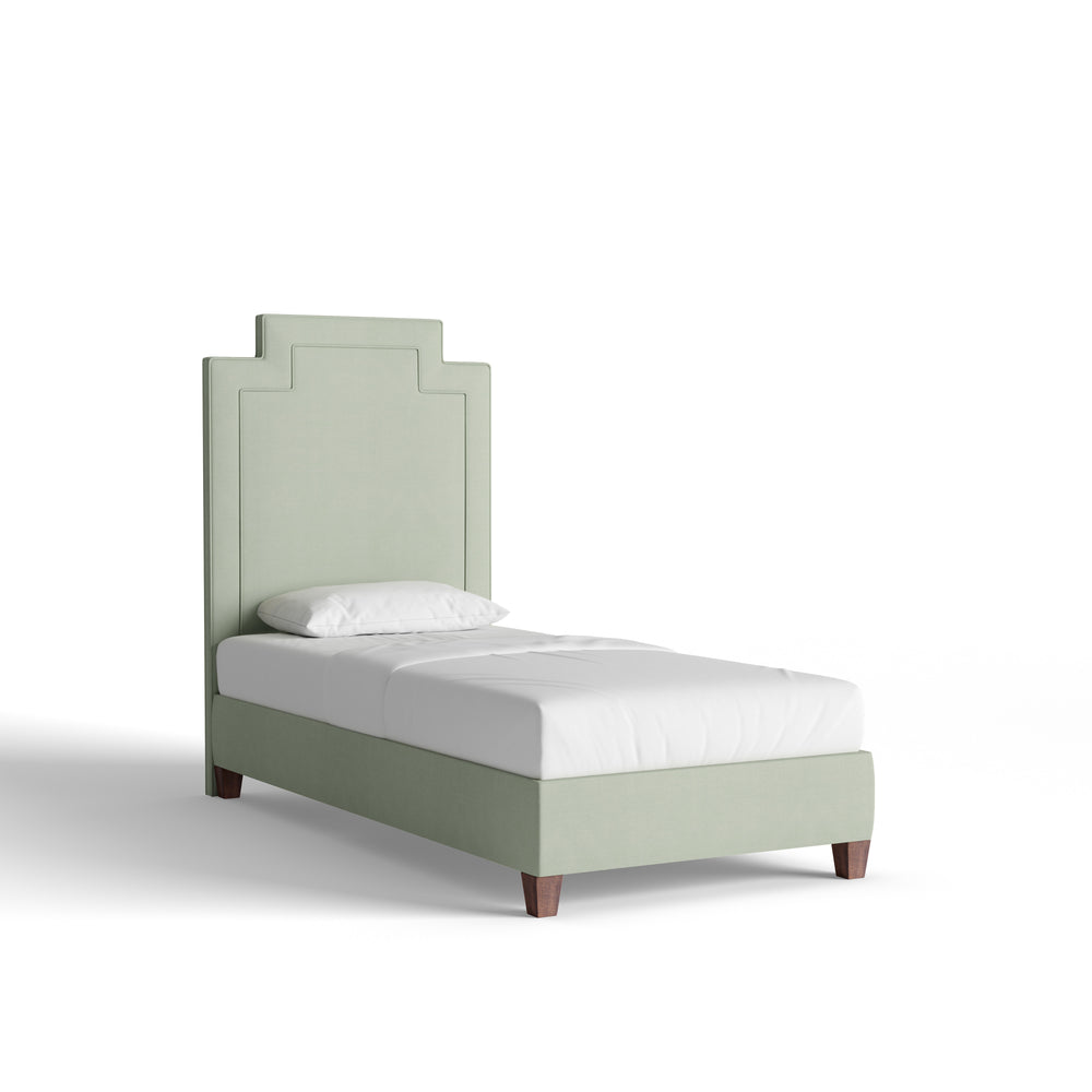 Twin laurel velvet custom on white background