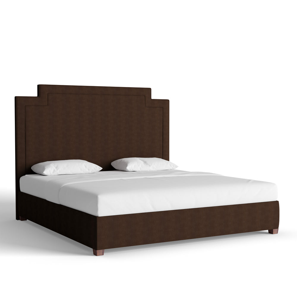 King walnut velvet custom on white background