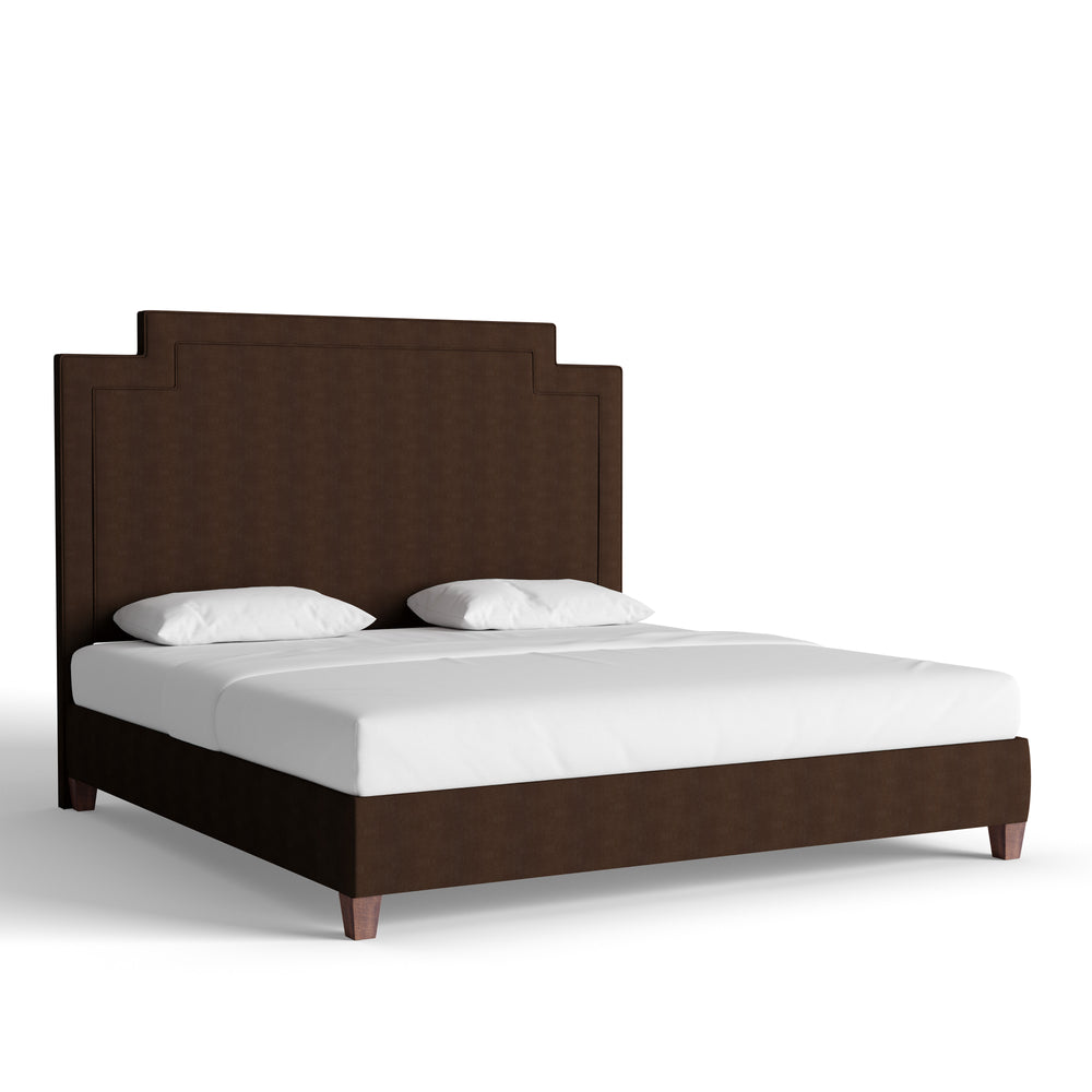 King walnut velvet custom on white background