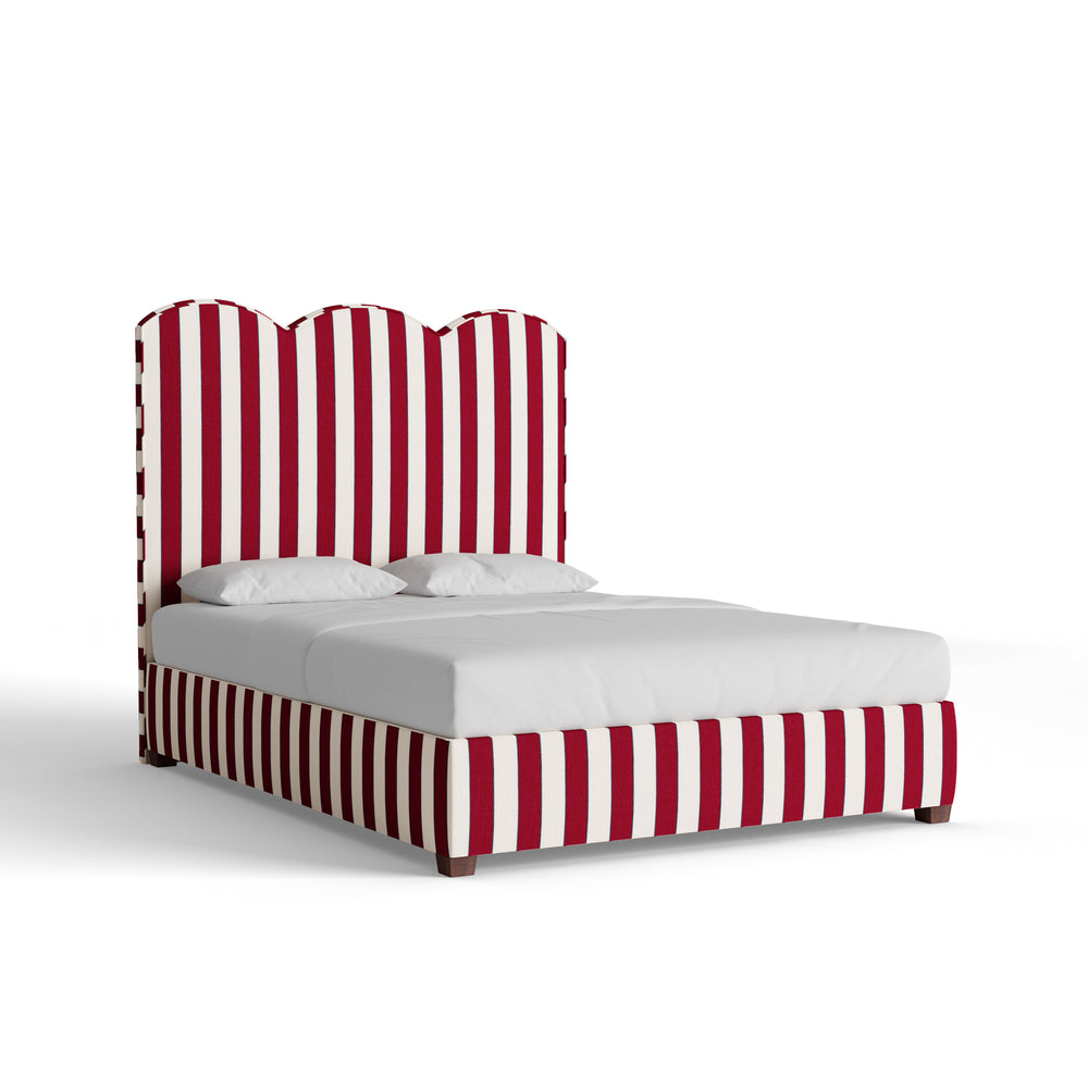 Queen florence bordeaux custom on white background