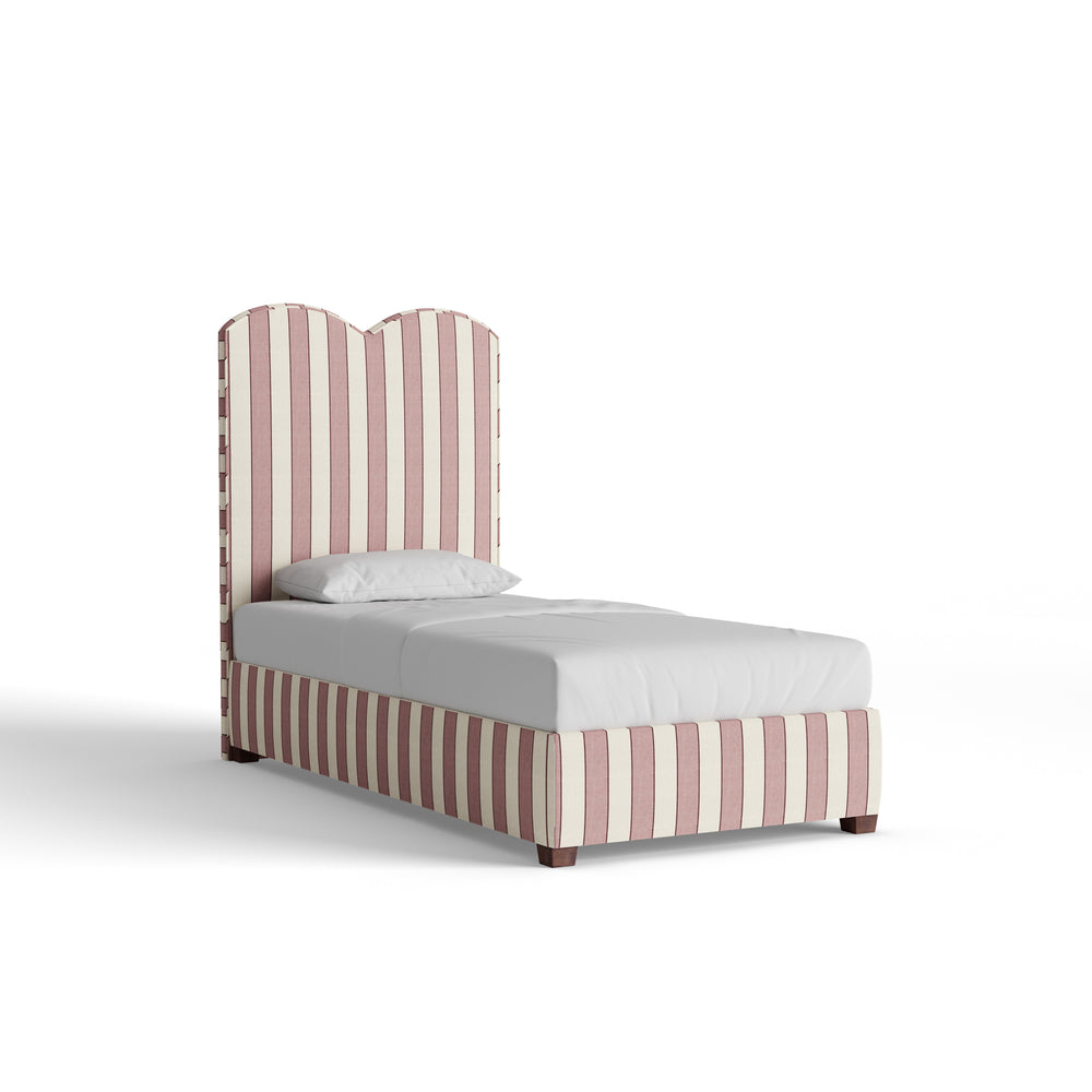 Twin florence rosewood custom on white background