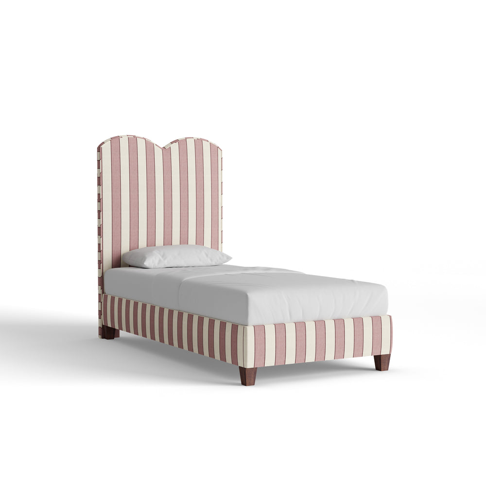 Twin florence rosewood custom on white background