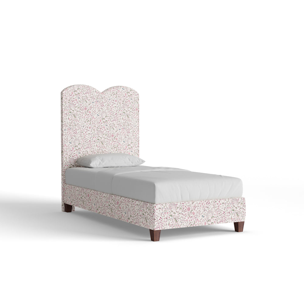 Twin ruby burgundy custom on white background