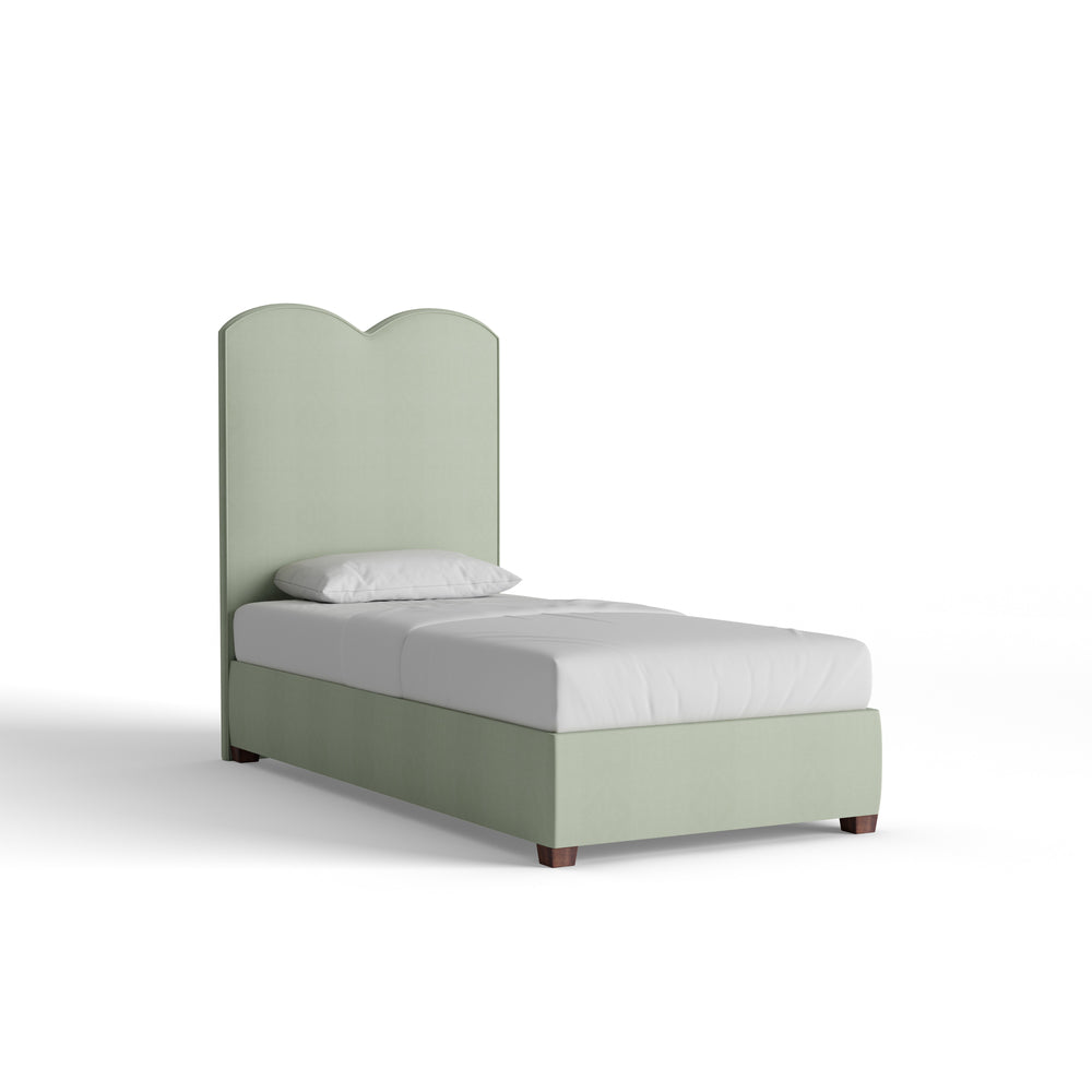 Twin laurel velvet custom on white background