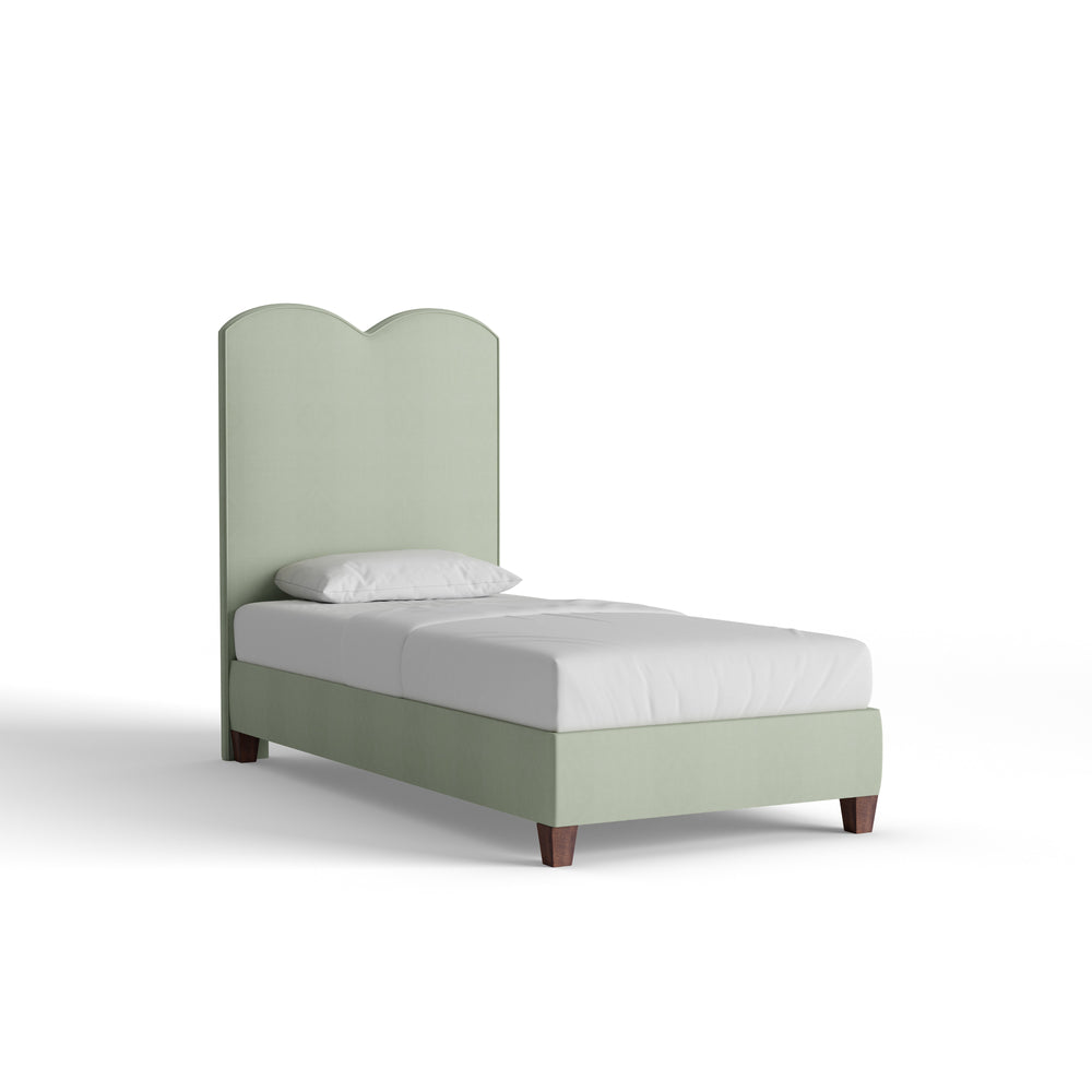 Twin laurel velvet custom on white background