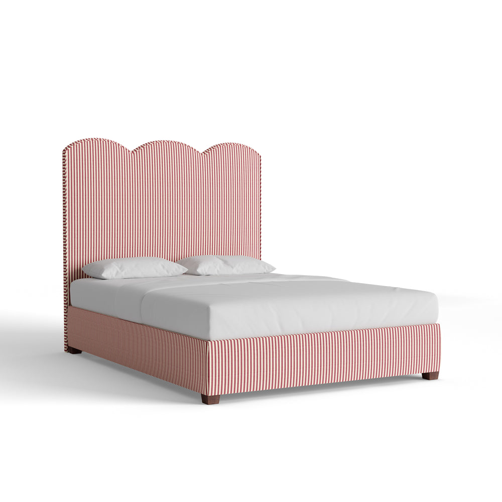 Queen louisa cranberry vertical custom on white background