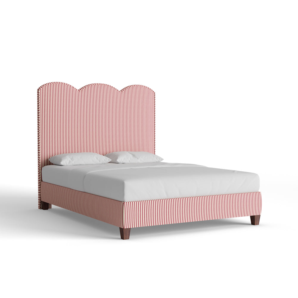 Queen louisa cranberry vertical custom on white background