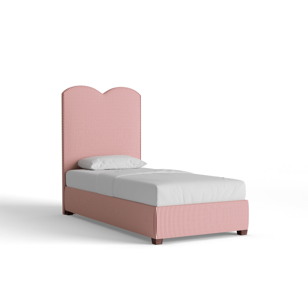 Twin louisa cranberry vertical custom on white background