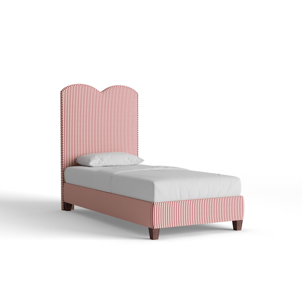 Twin louisa cranberry vertical custom on white background