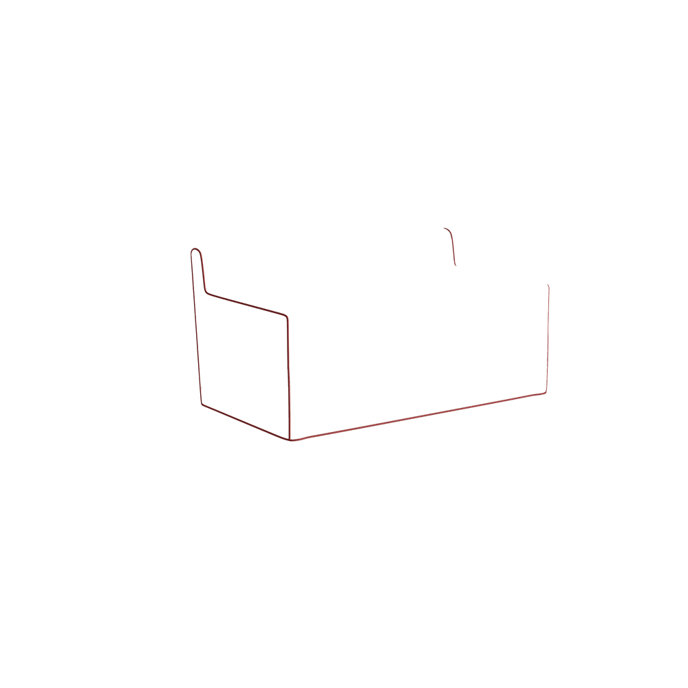 Twin margot fern custom on white background