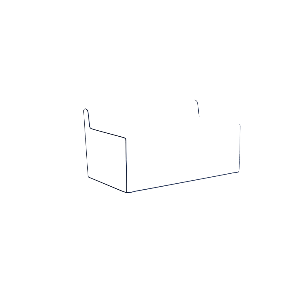 Twin margot fern custom on white background