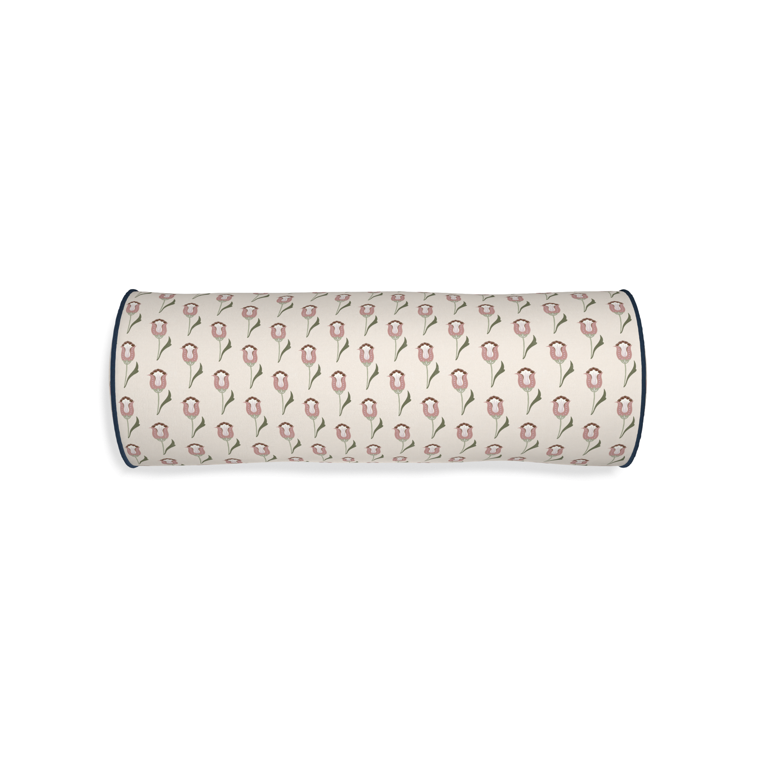 Bolster annabelle orchid custom pink tulippillow with c piping on white background