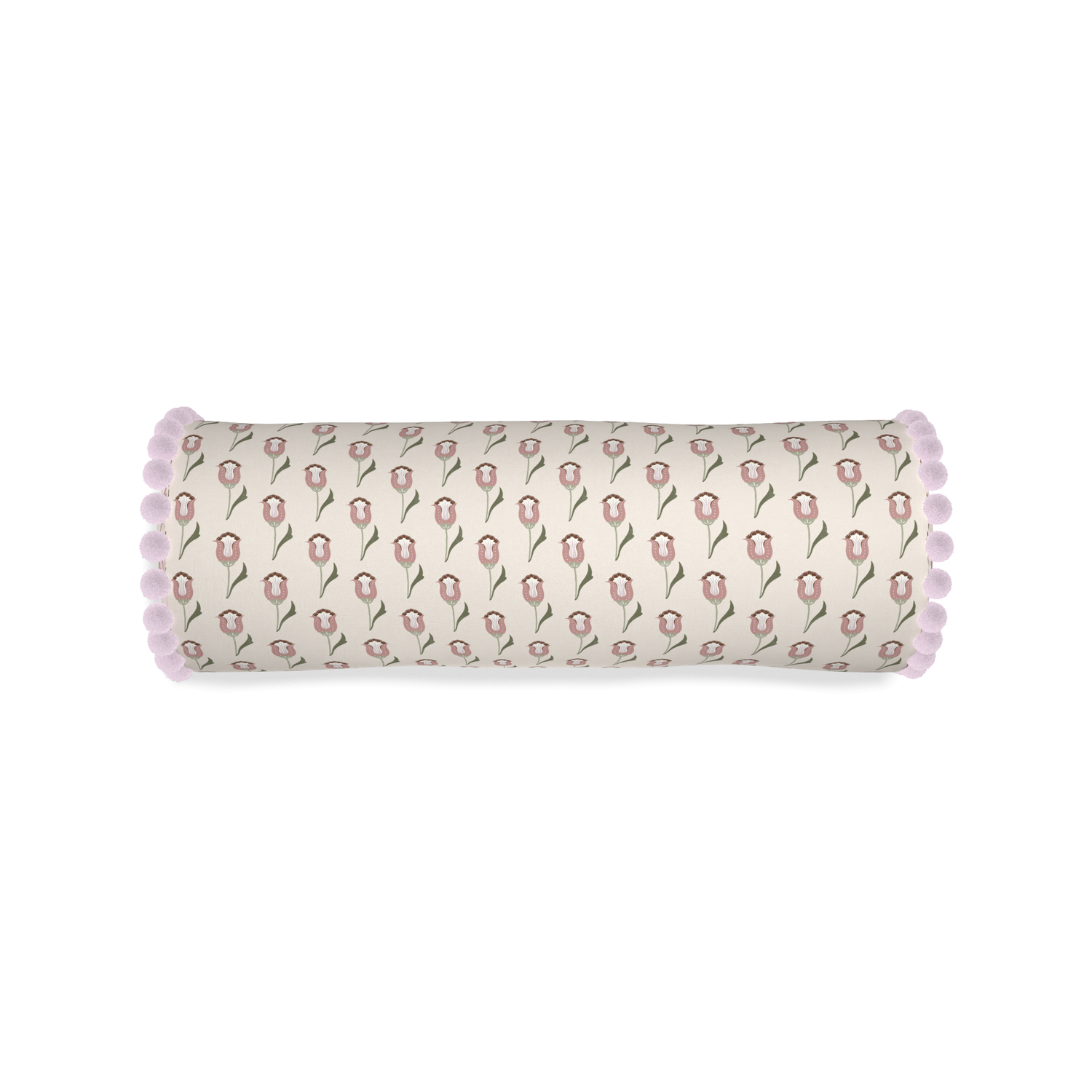 Bolster annabelle orchid custom pink tulippillow with l on white background