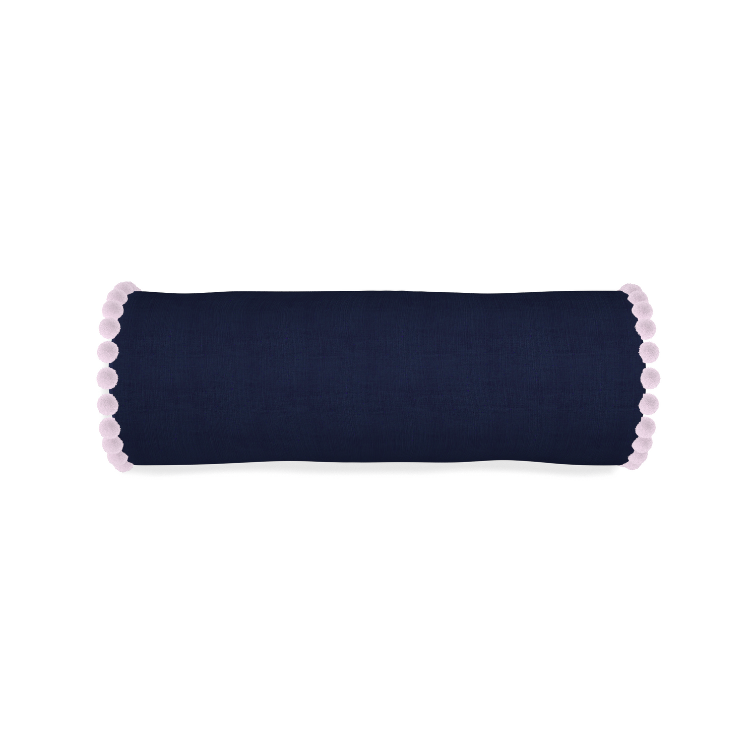 Bolster midnight custom navy bluepillow with l on white background
