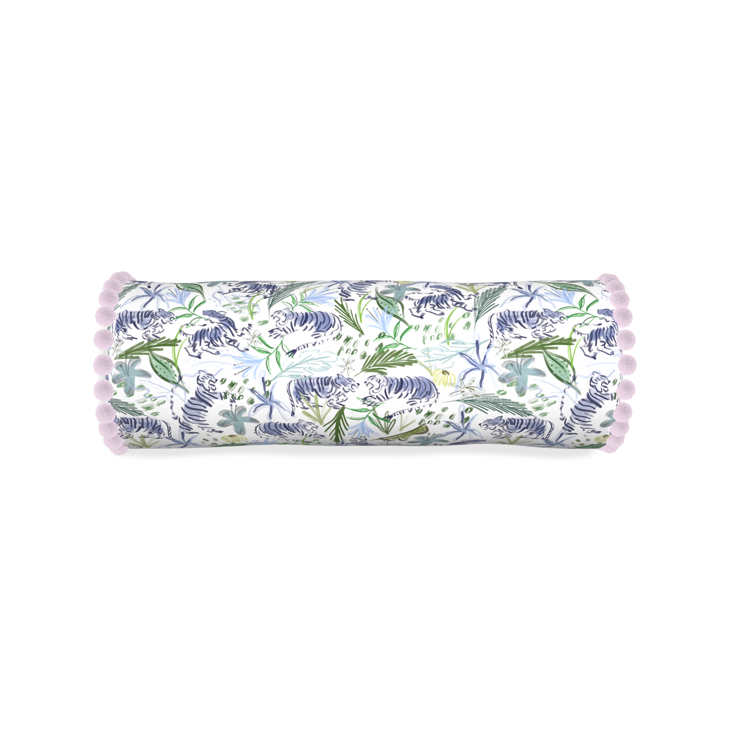 Bolster frida green custom green tigerpillow with l on white background