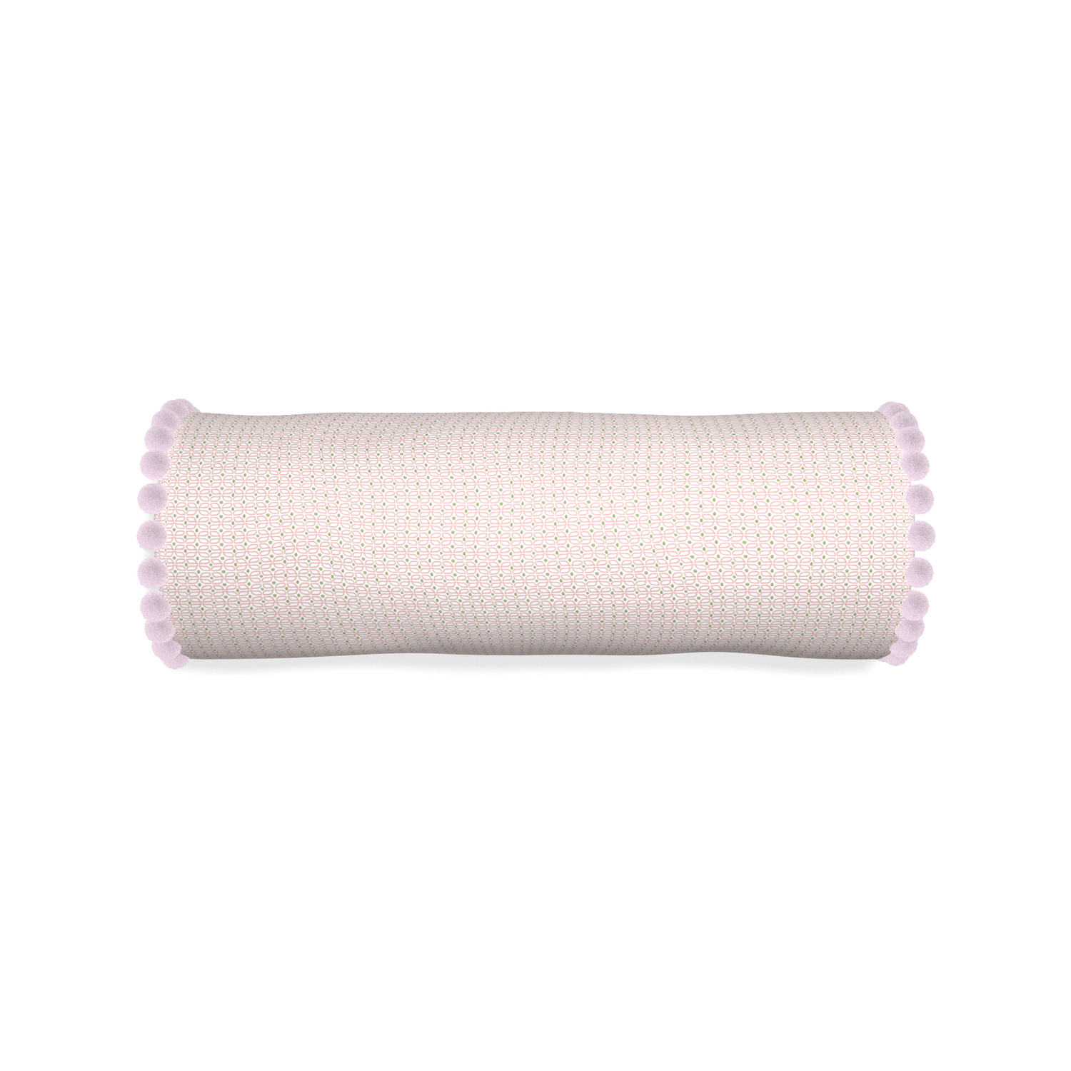 Bolster loomi pink custom pink geometricpillow with l on white background