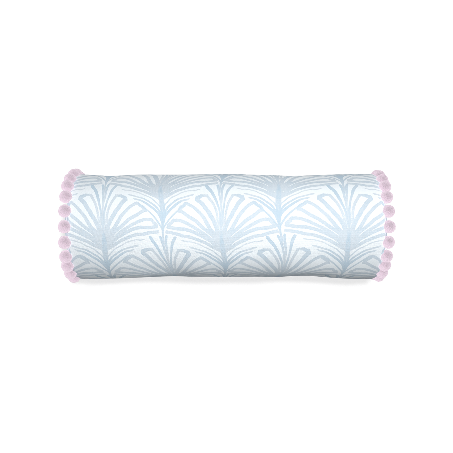 Bolster suzy sky custom sky blue palmpillow with l on white background