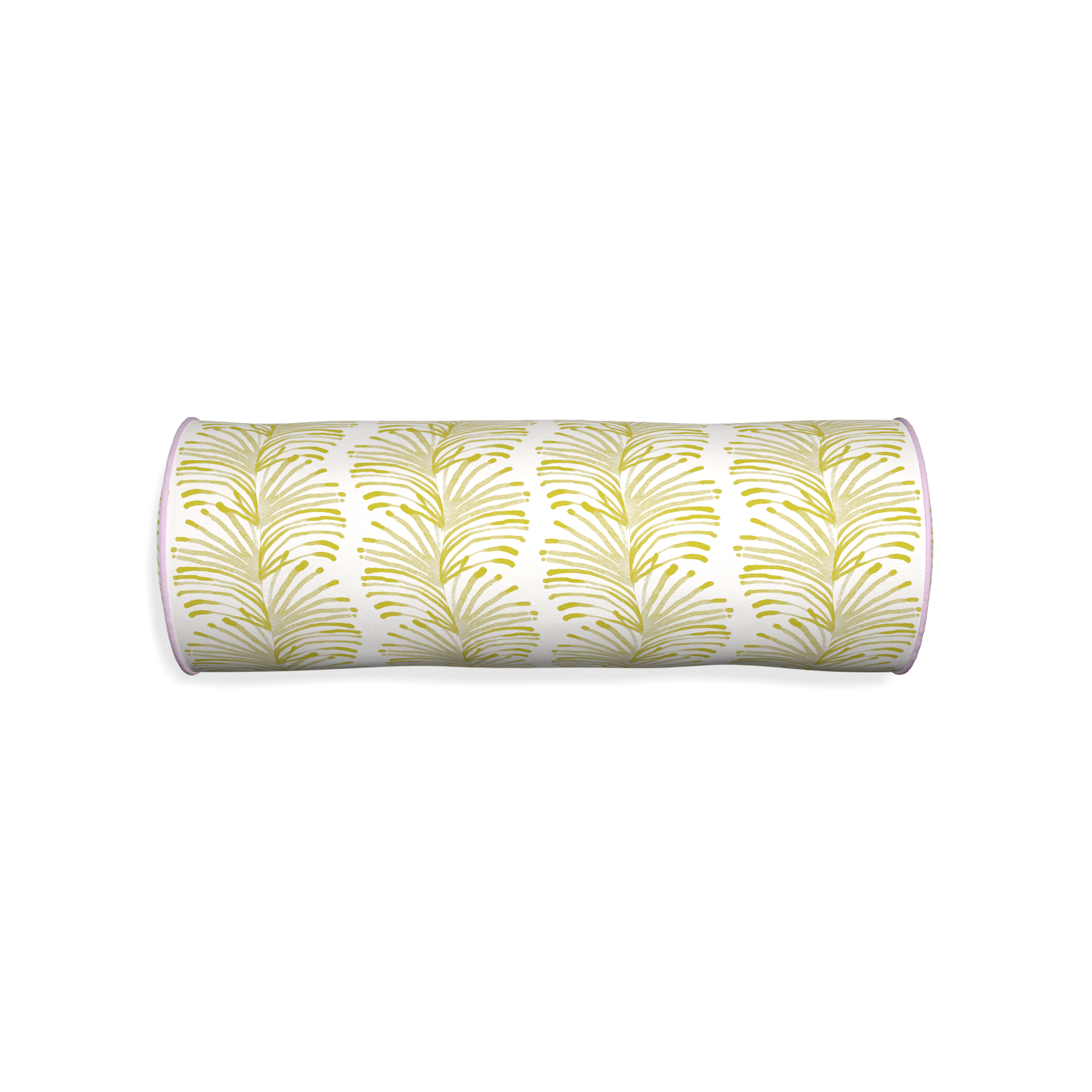 Bolster emma chartreuse custom yellow stripe chartreusepillow with l piping on white background
