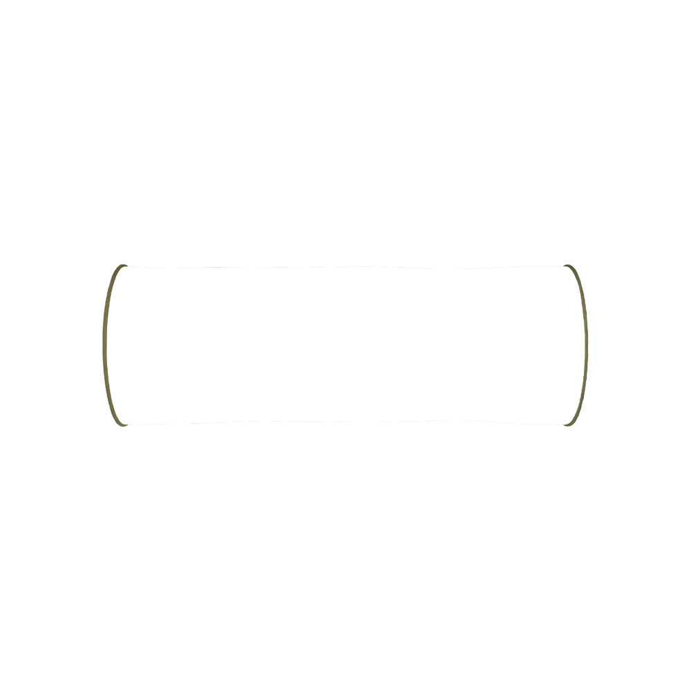 Bolster ruby moss custom pillow with moss piping on white background