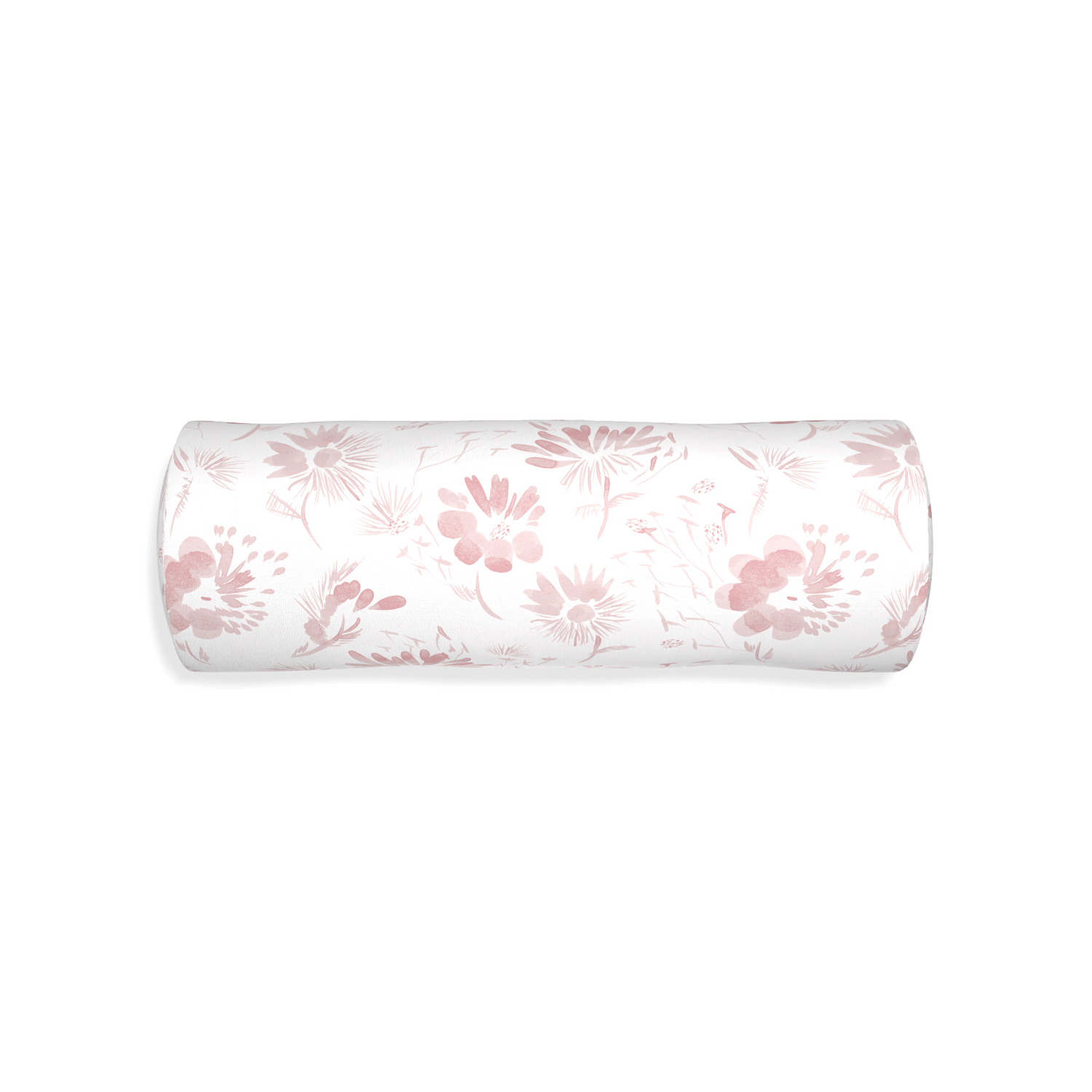 Bolster blake custom pink floralpillow with none on white background