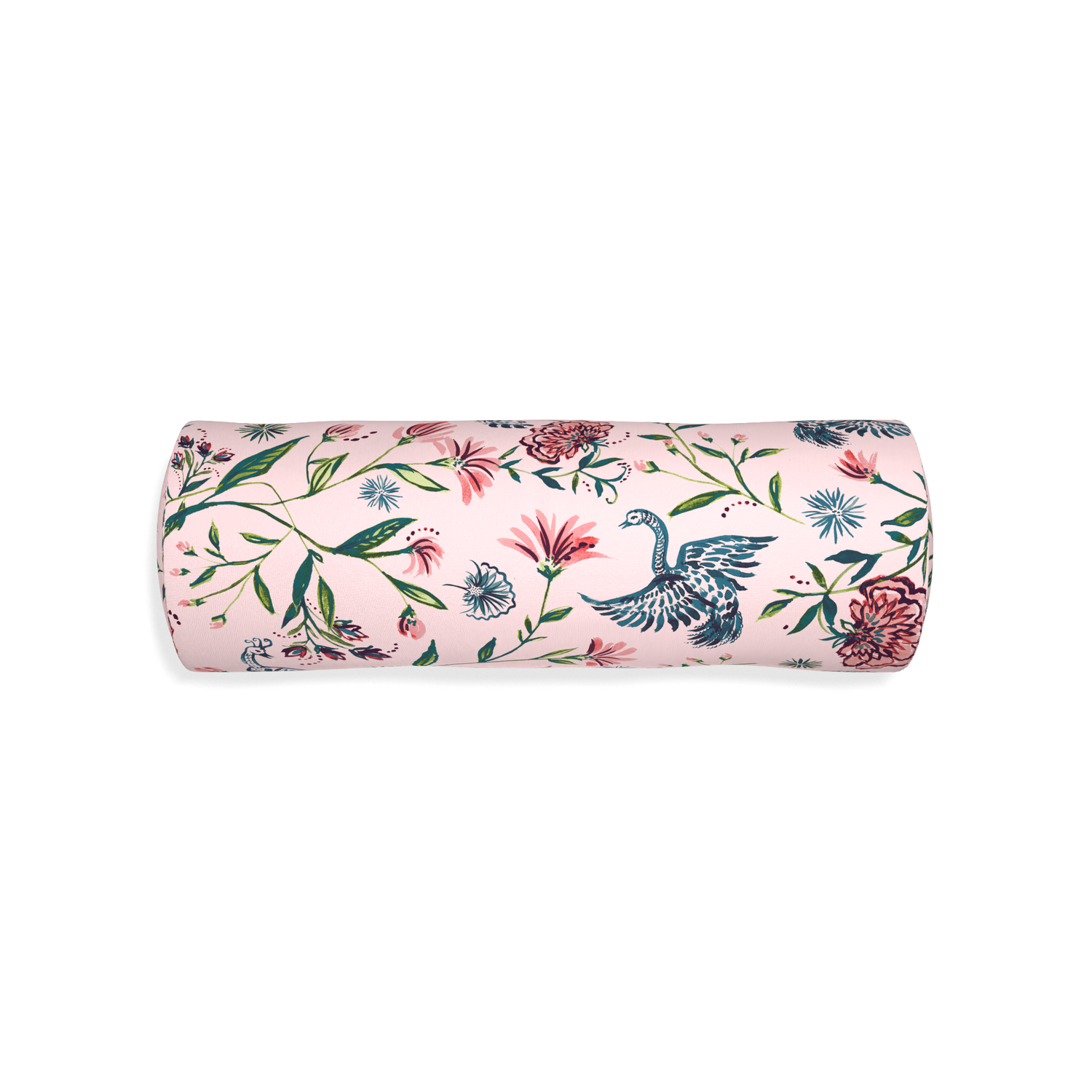 Bolster daphne rose custom rose chinoiseriepillow with none on white background