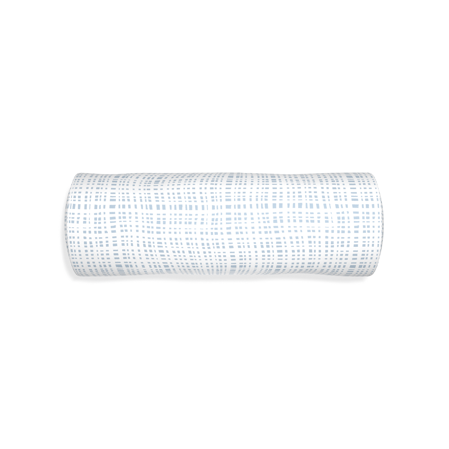 Bolster ginger custom plaid sky bluepillow with none on white background