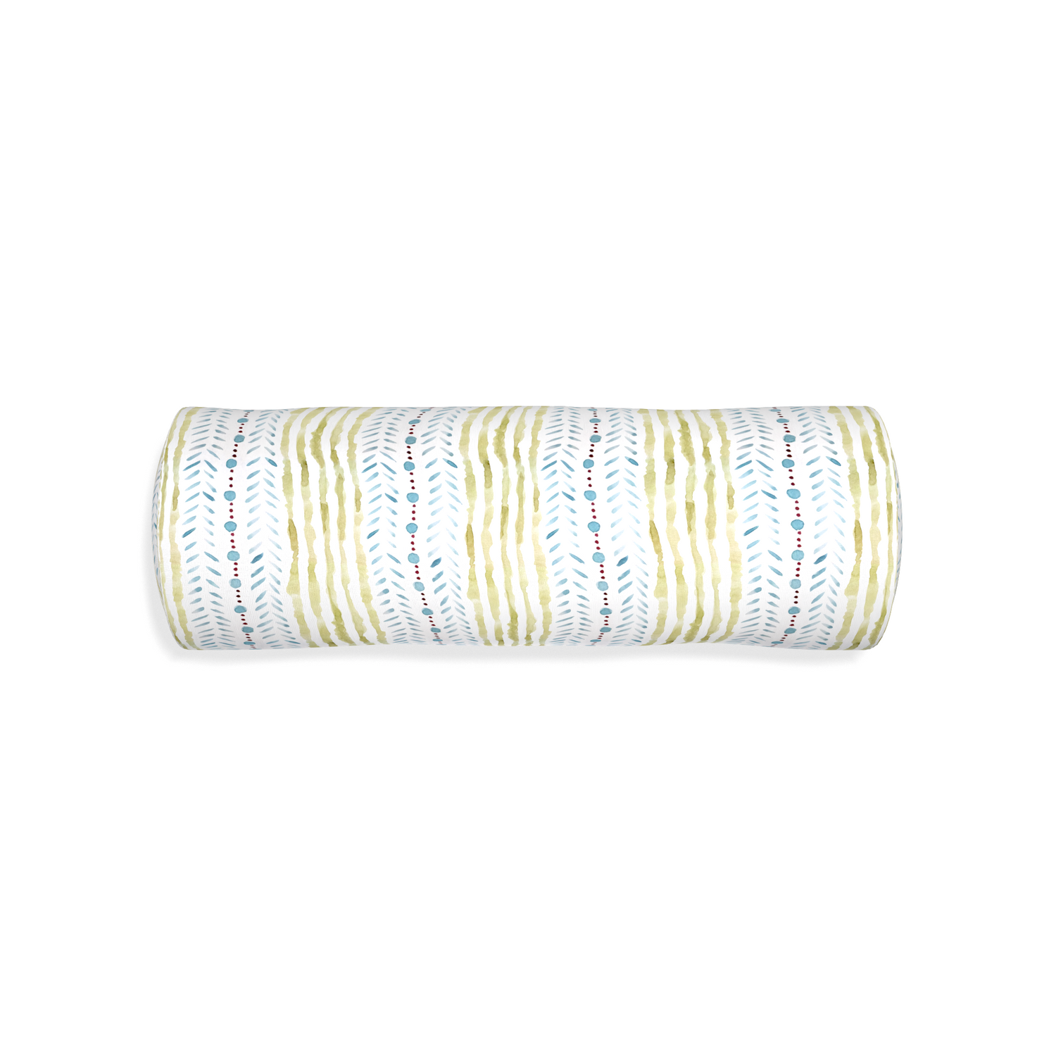 Bolster julia custom blue & green stripedpillow with none on white background