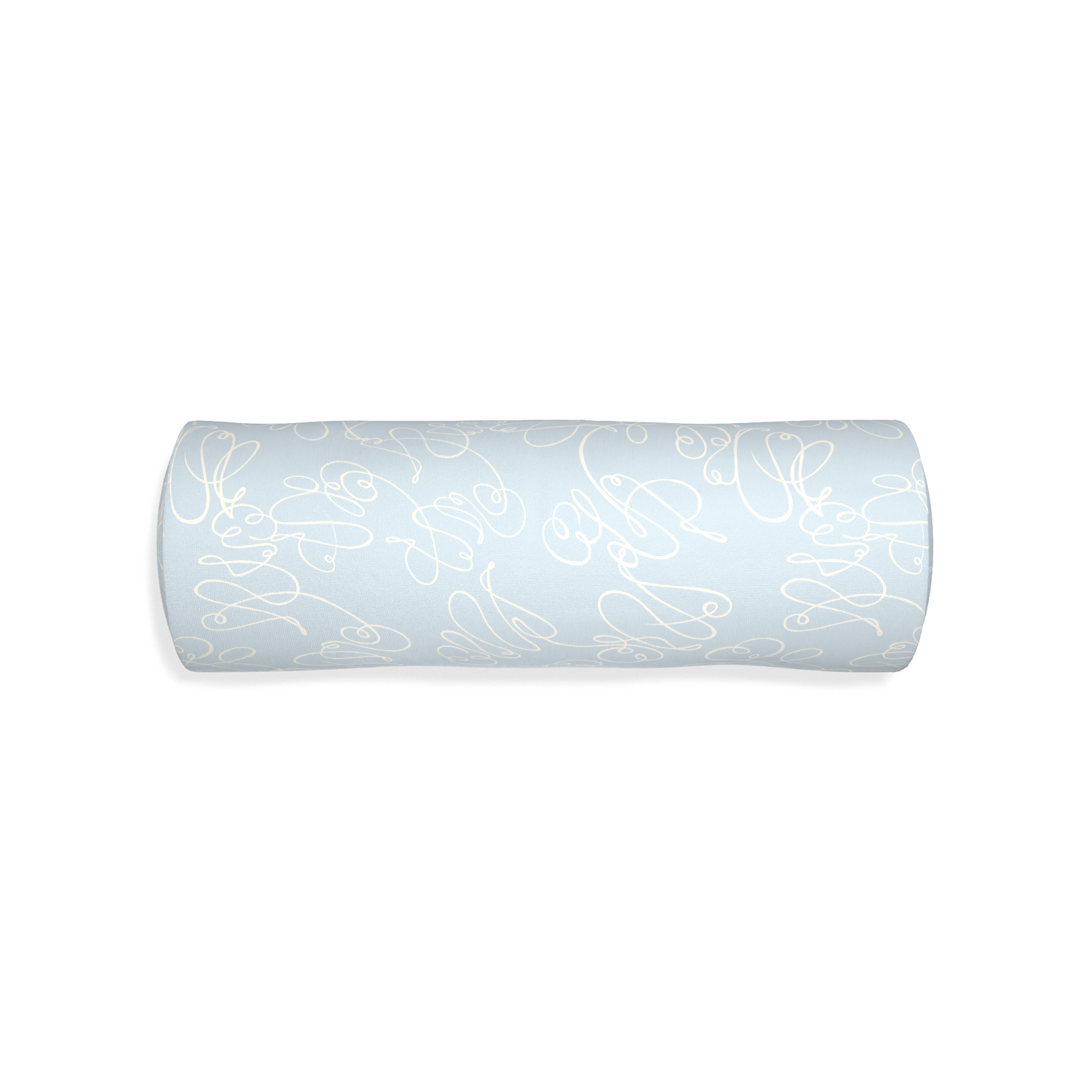Bolster mirabella custom powder blue abstractpillow with none on white background
