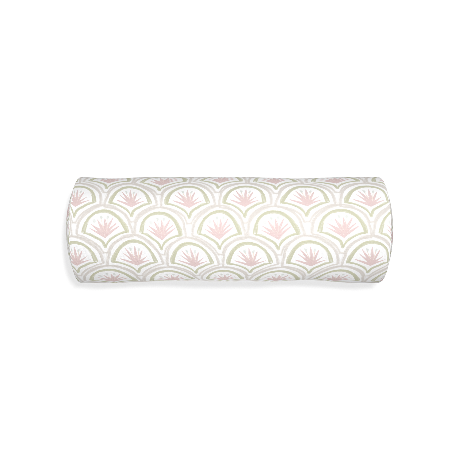 Bolster thatcher rose custom pink & green palmpillow with none on white background