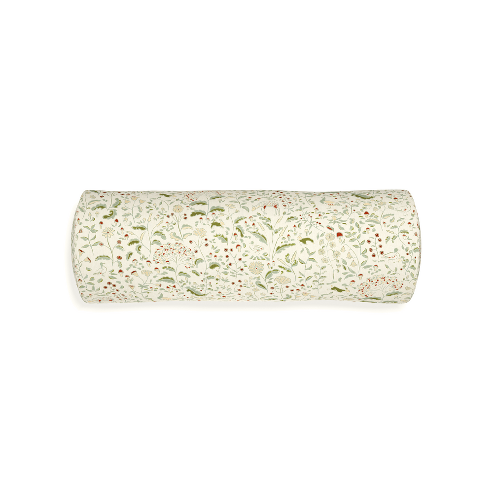 Bolster ruby moss custom pillow with n on white background