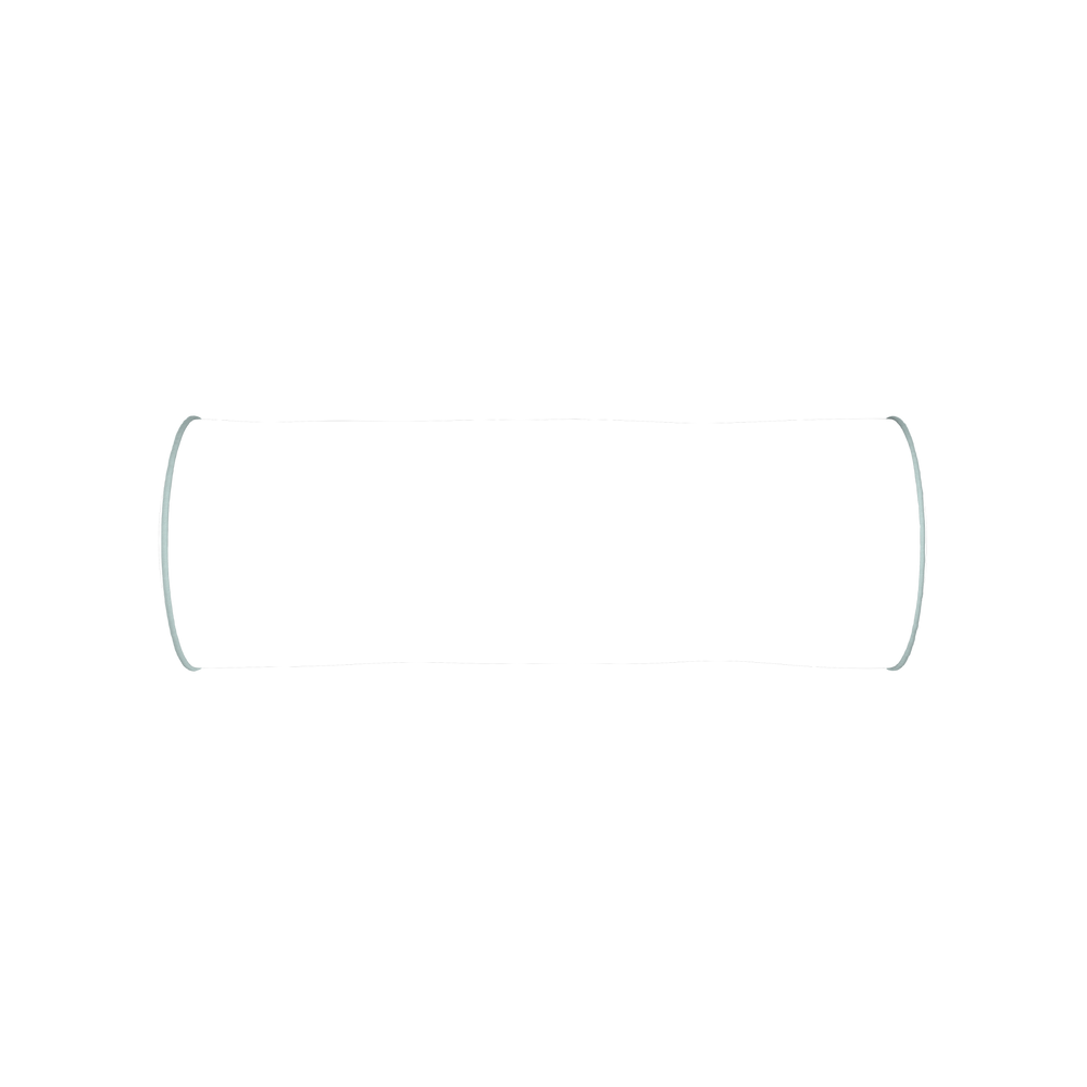 Bolster ruby moss custom pillow with powder piping on white background