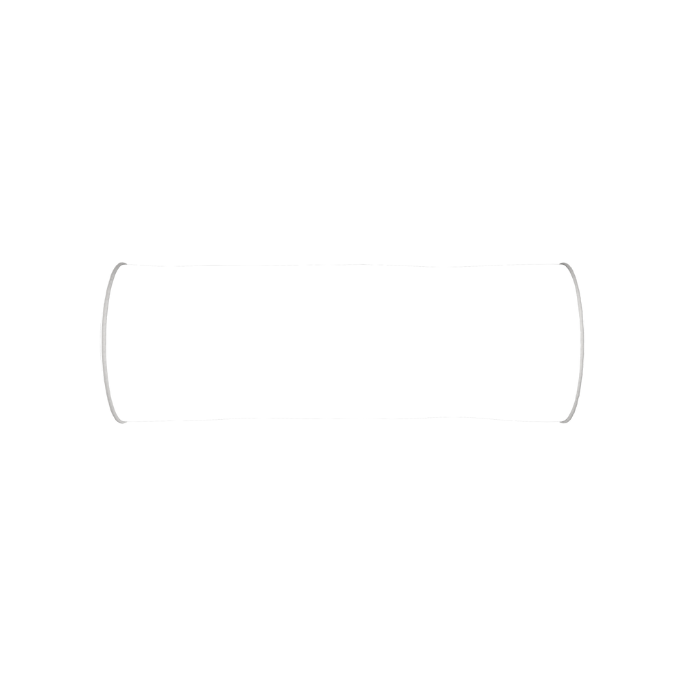 Bolster lulie eggshell custom pillow with snow piping on white background