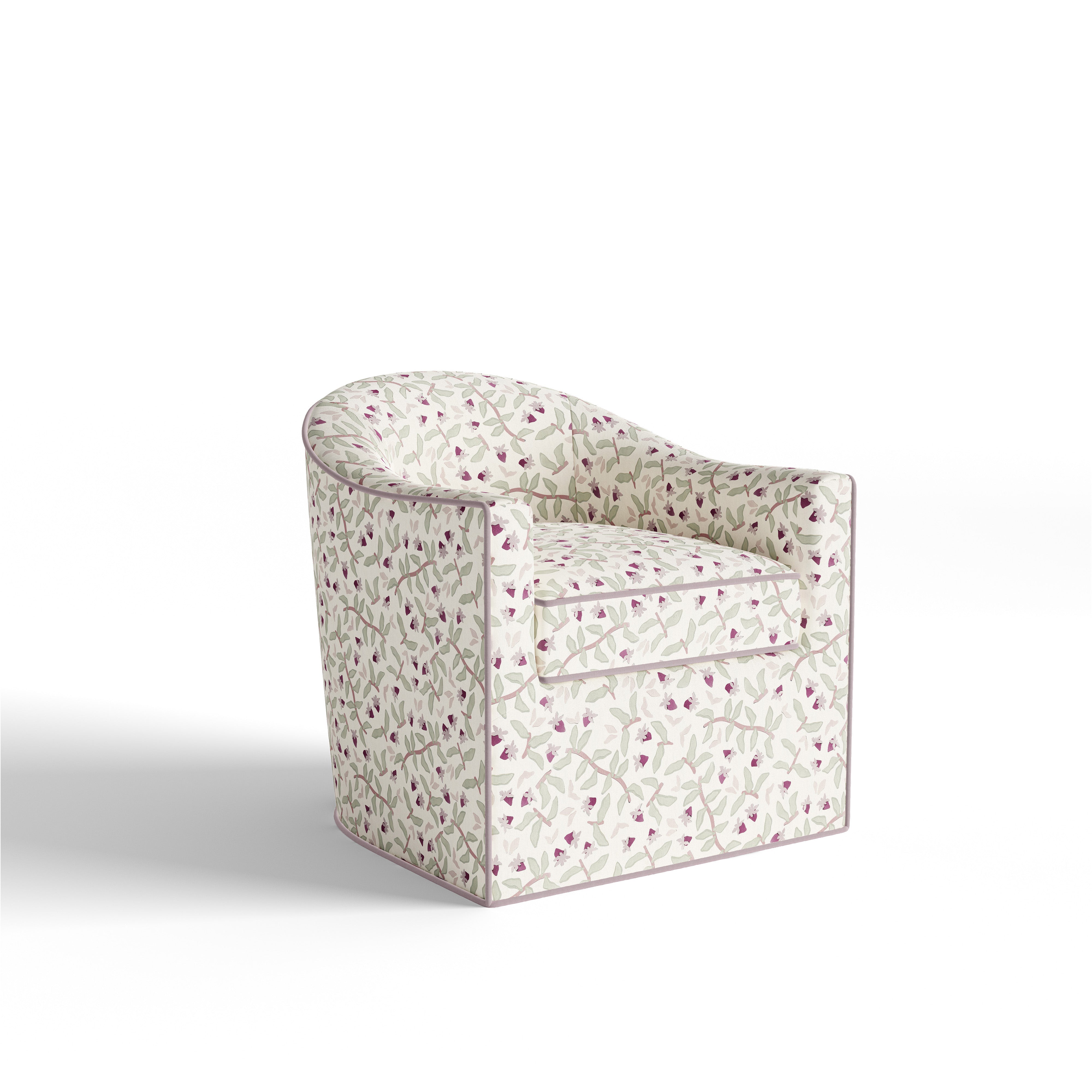 Shown with Upholstered Base / Orchid Welt
