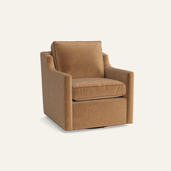 FEATURED: Shown with Upholstered Base / Cinnamon Velvet Welt