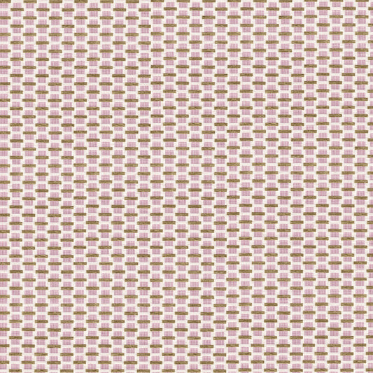 chenille and woven jacquard pink and citron geometric fabric