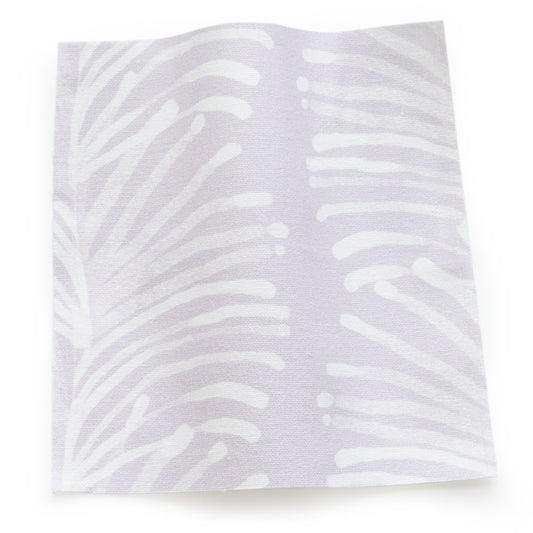 Lavender Botanical Stripe Printed Cotton Swatch