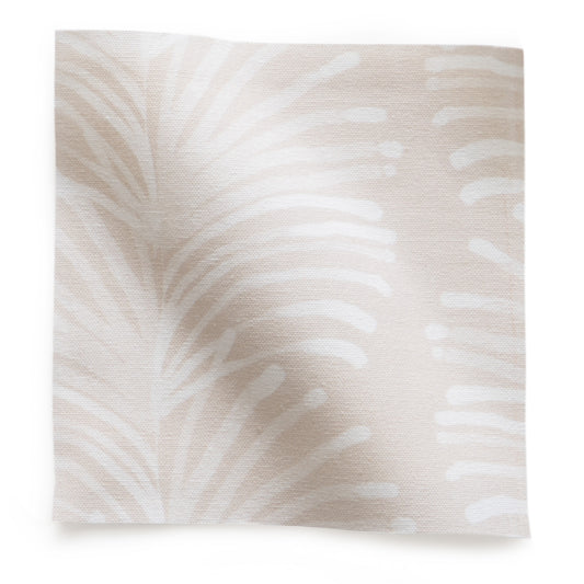 Beige Botanical Stripe Printed Cotton Swatch